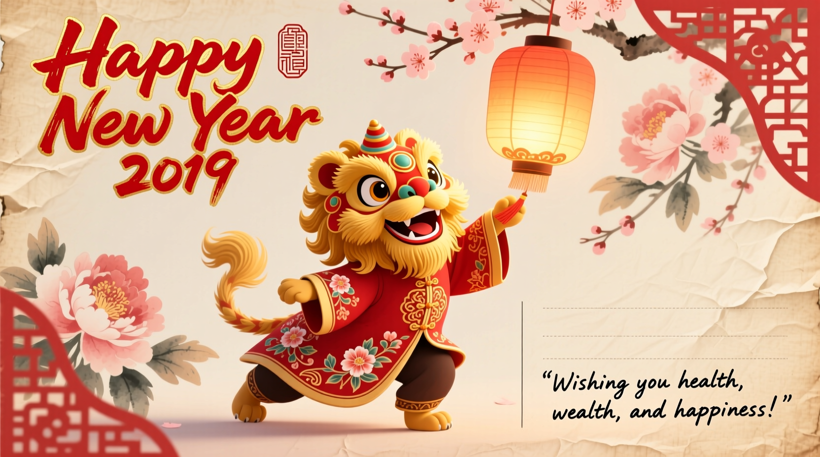 how to make happy new year card 2019