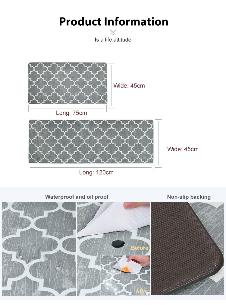 Shinnwa high quality pvc anti slip anti-fatigue kitchen floor mats