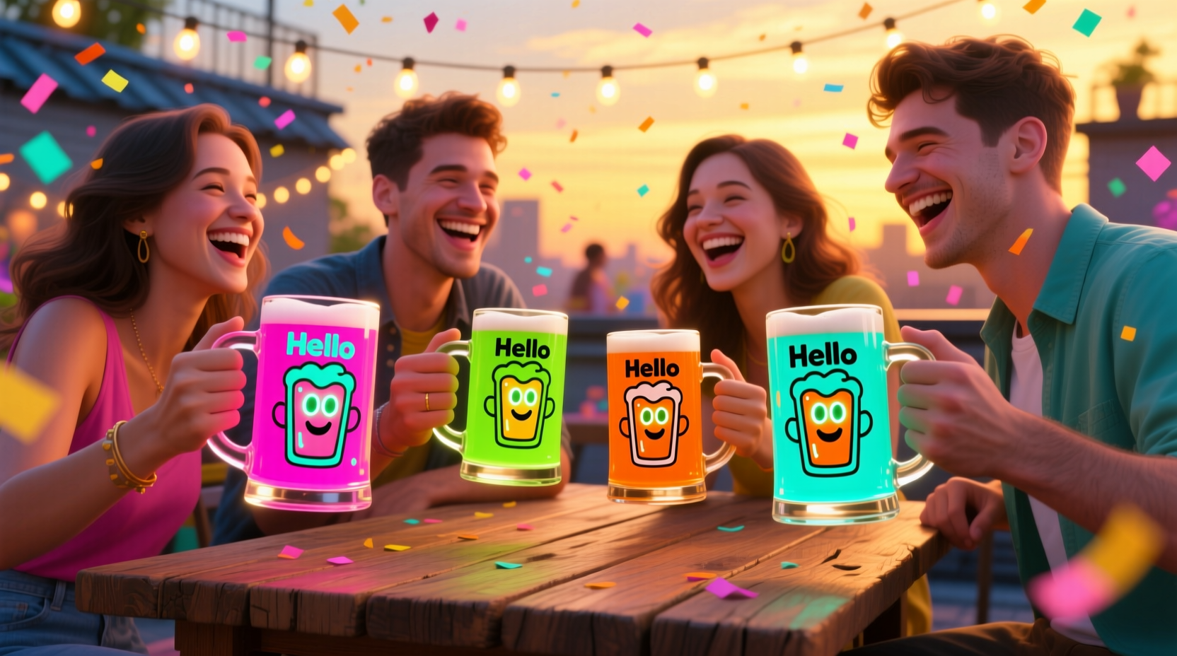 hello pint glasses party hack