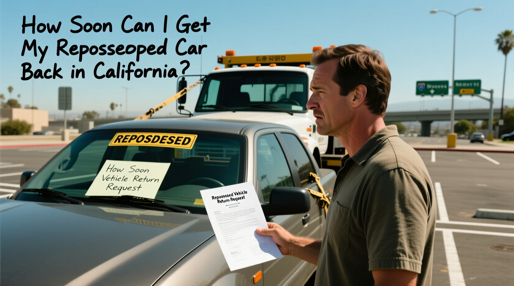 how soon can i get my repossessed car back california