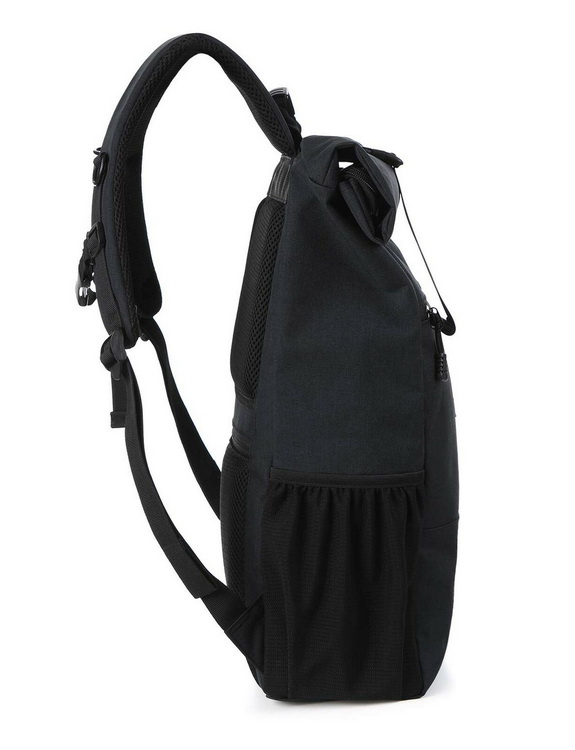 تصميم جيد حقيبة ظهر rpet لفة أعلى دائم التصميم نشمر على ظهره مع منفذ شاحن USB