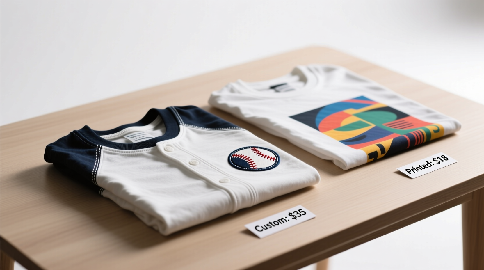 custom baseball tee vs printed tee is the extra cost really worth it