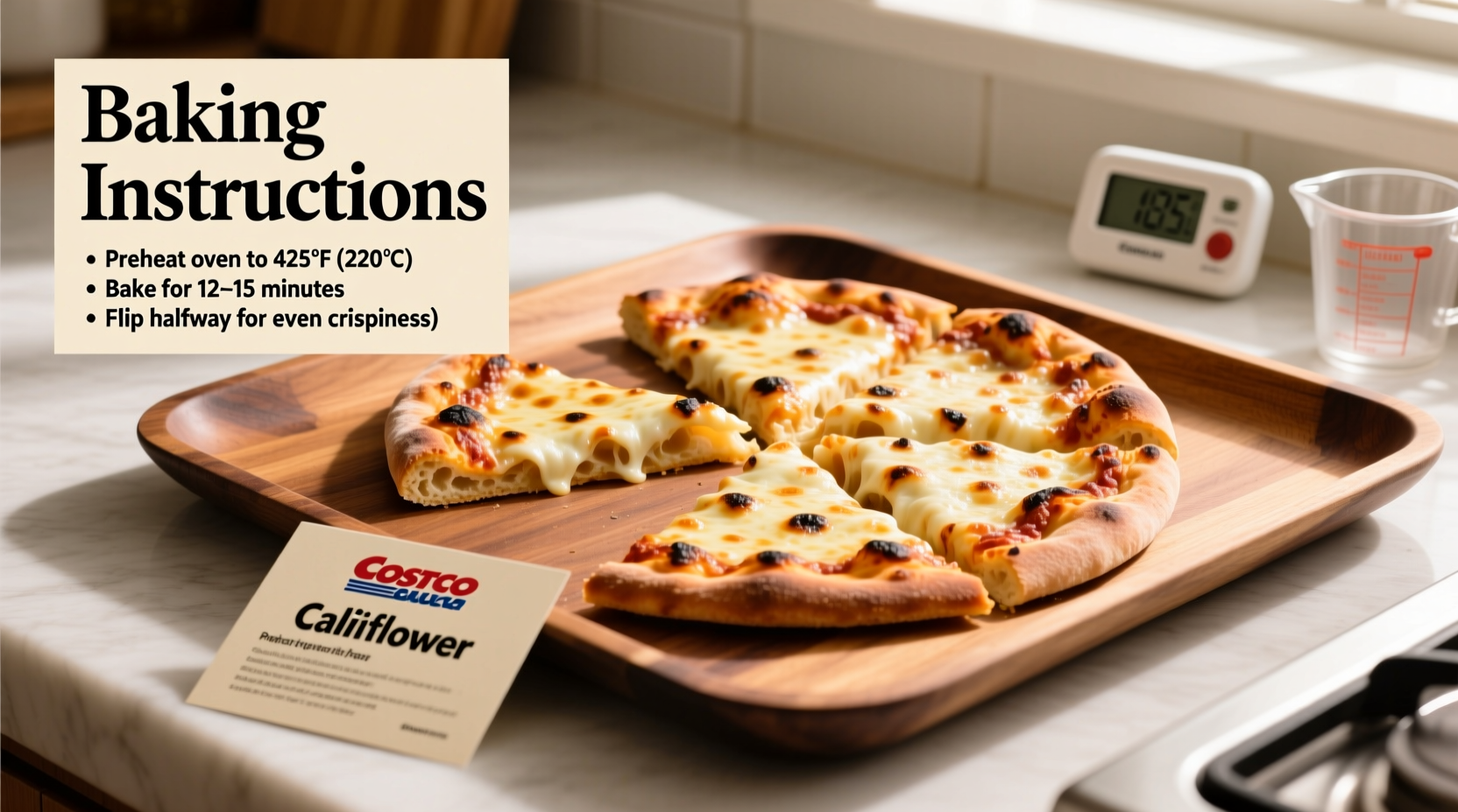 costco cauliflower pizza baking instructions