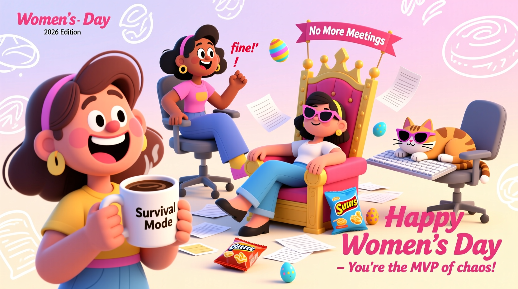 funny womens day cards