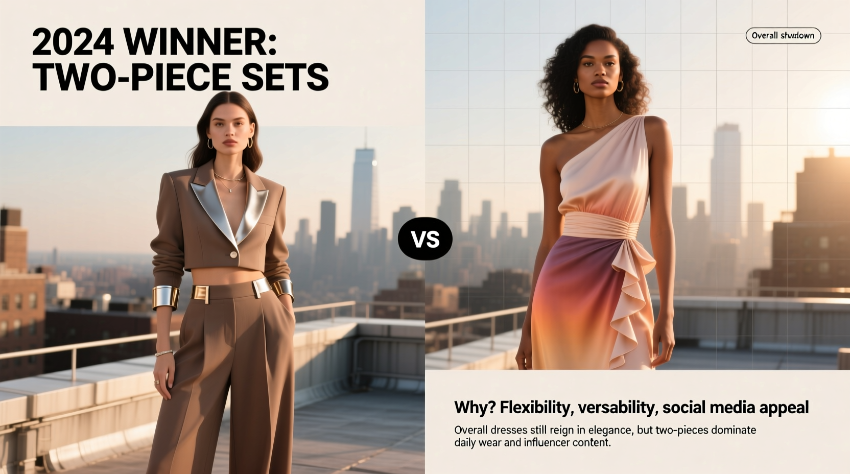 two piece sets vs overall dresses which is winning in 2024 and why are people obsessed