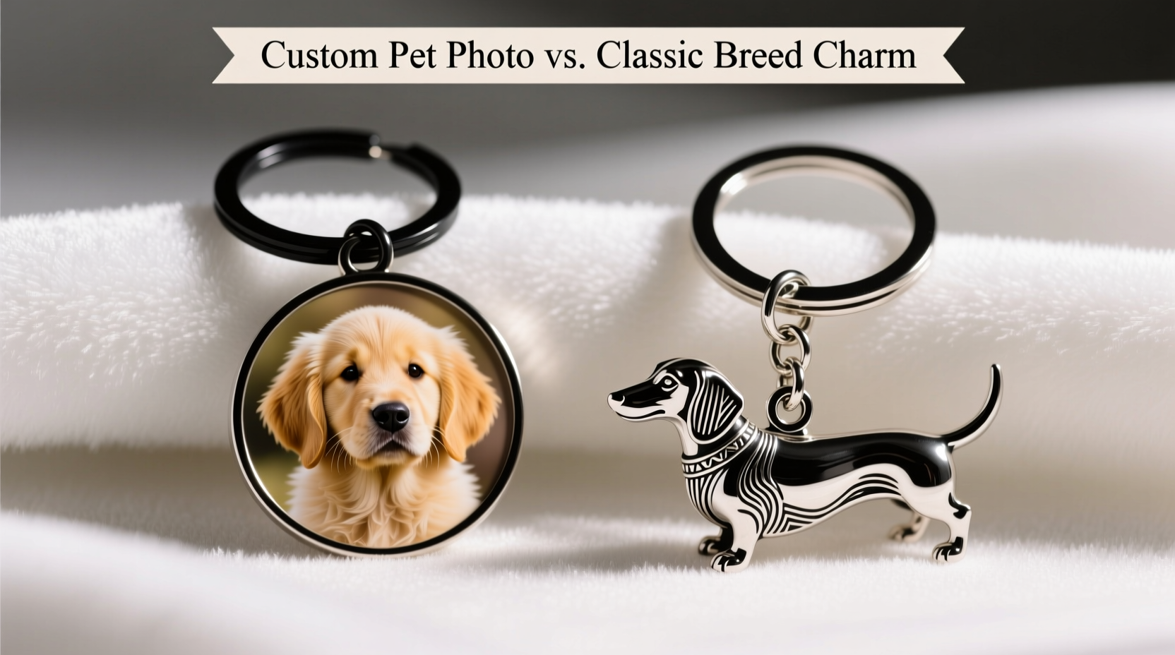 dog charm keychain vs personalized keychain is a custom pet photo really worth it or is a classic dog breed charm better 2