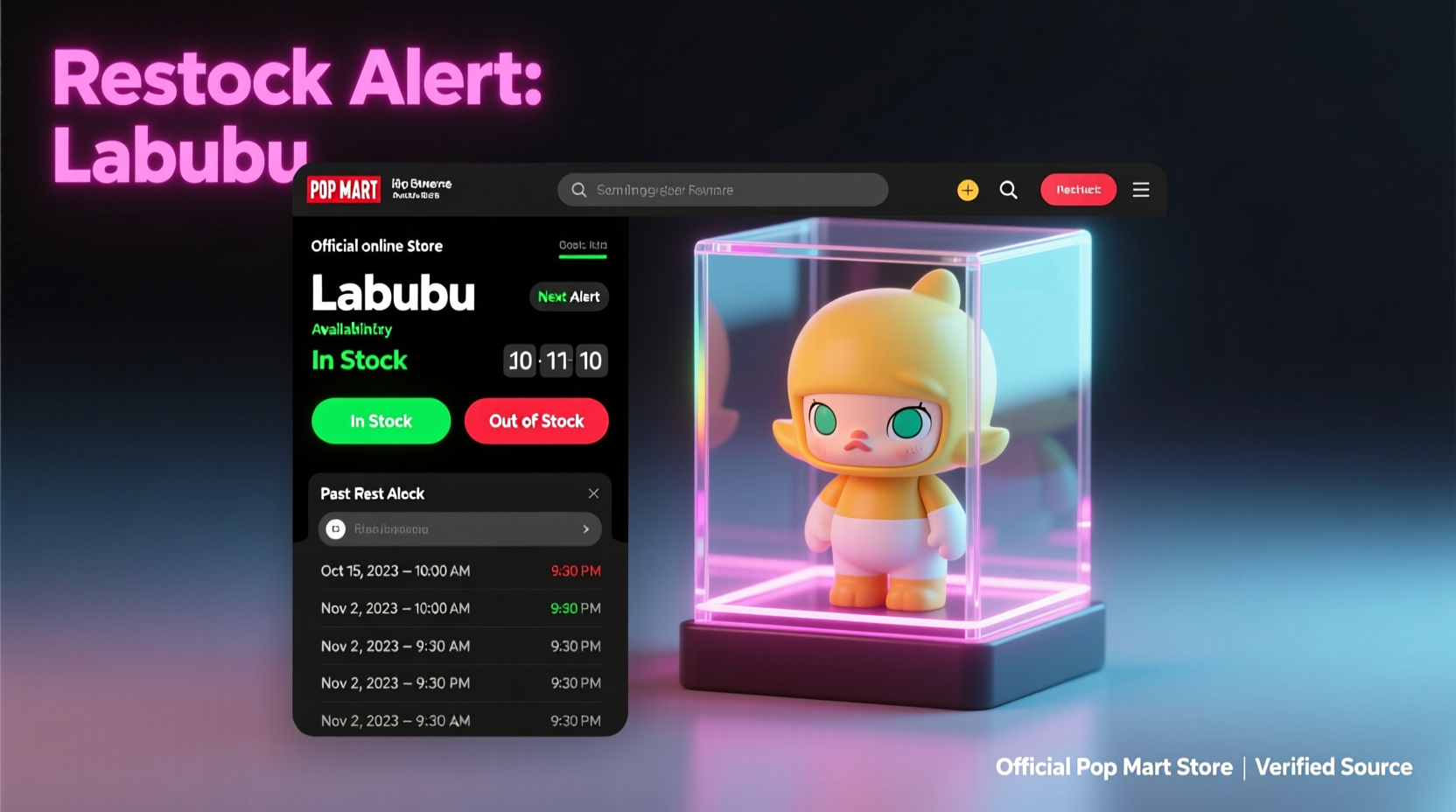 when does pop mart restock labubu online