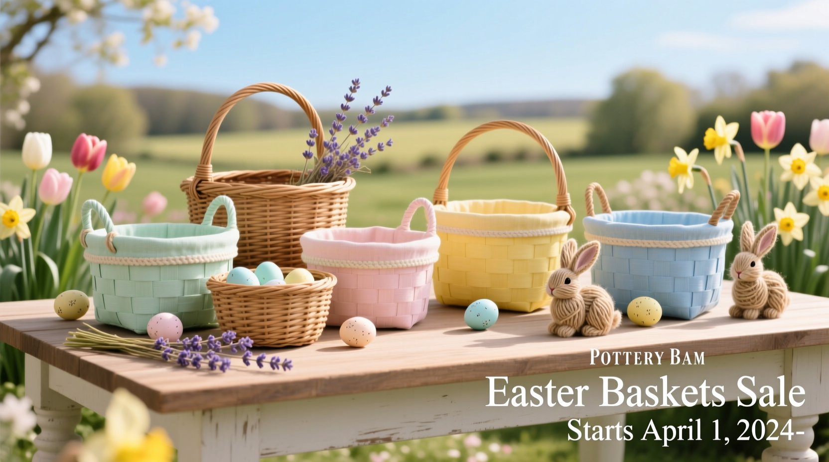 when do pottery barn easter baskets go on sale