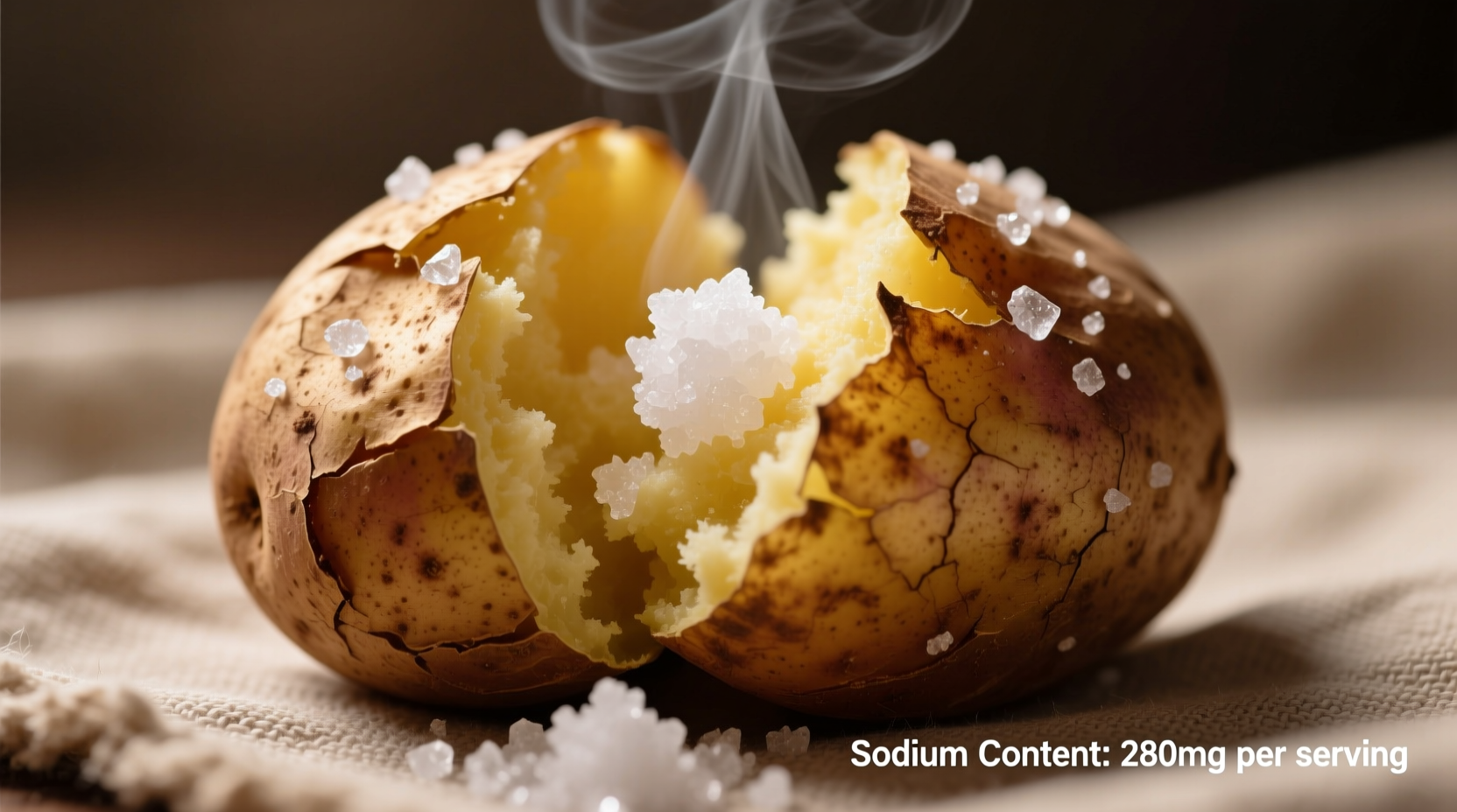 sodium in baked potato