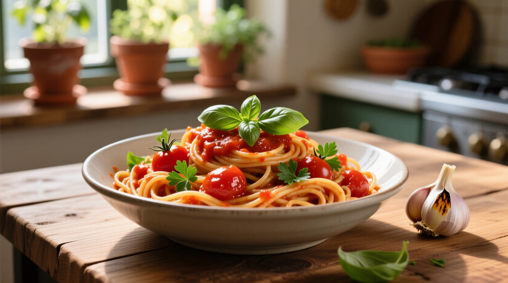 basil tomato pasta