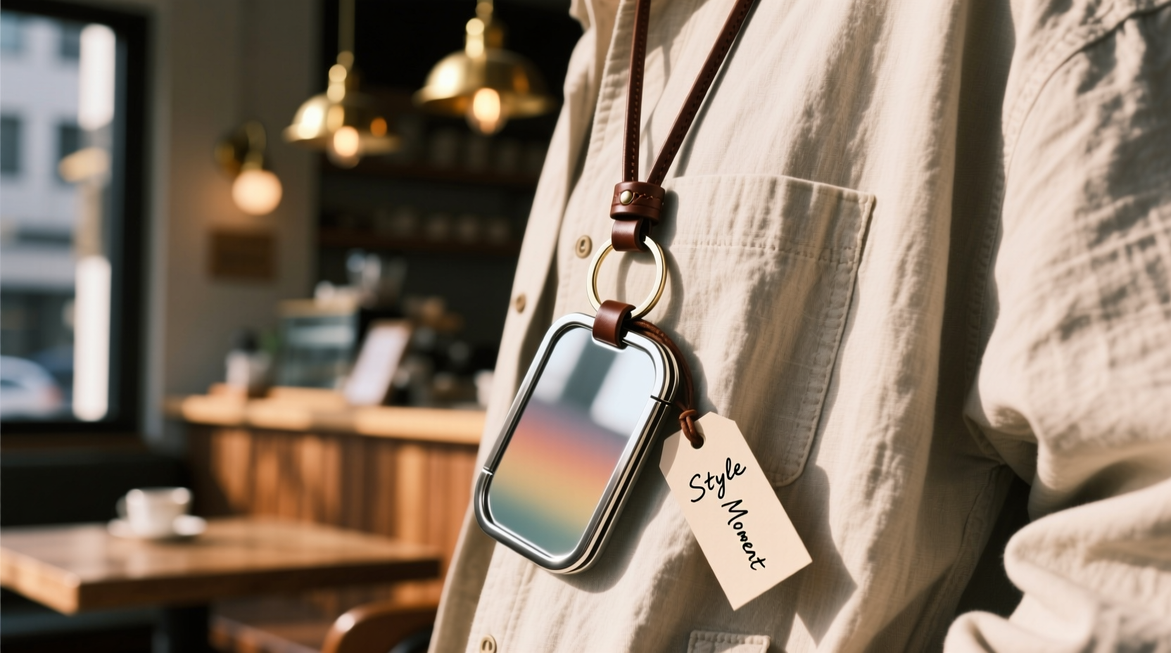 creative ways to style a folding mirror keychain to complement your outfit