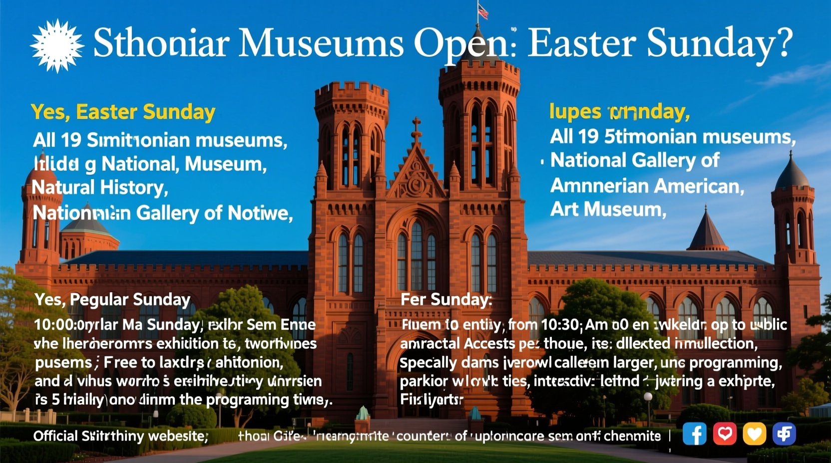 are the smithsonians open on easter