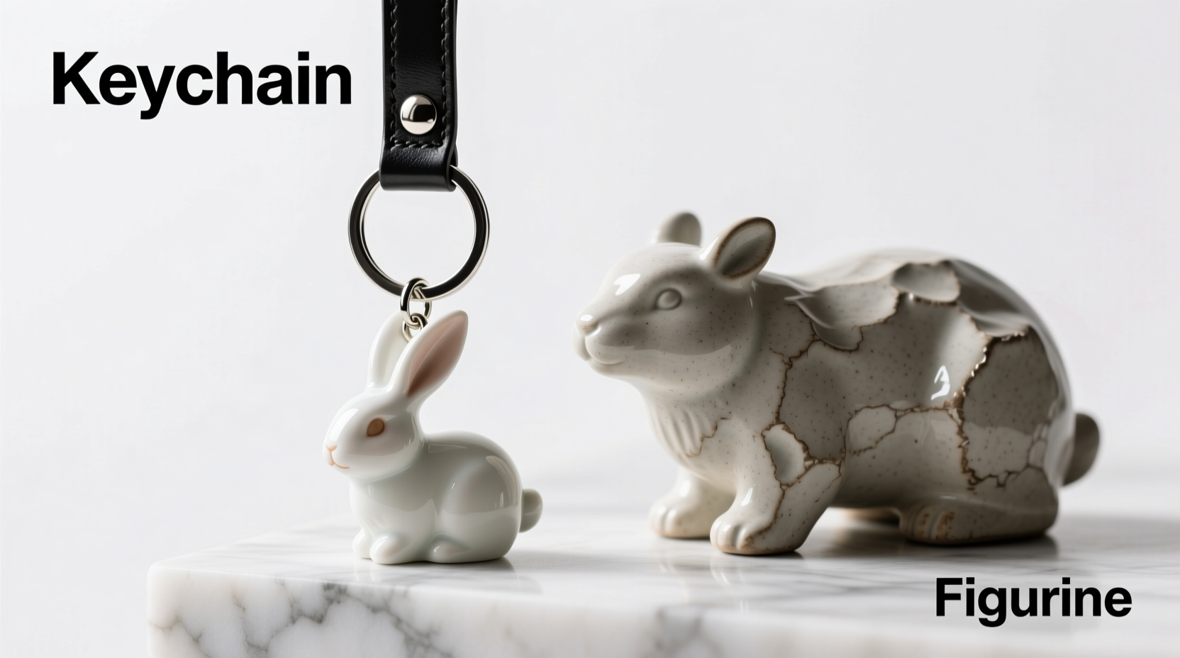 rabbit keychain vs animal figurine are figurines too clumsy for your keys