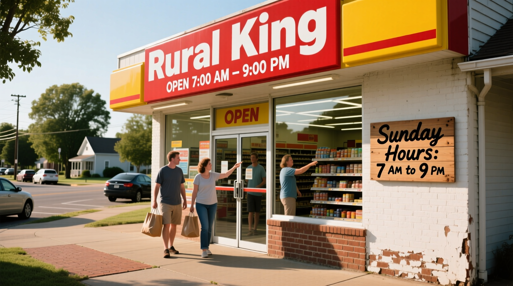 is rural king open on sunday