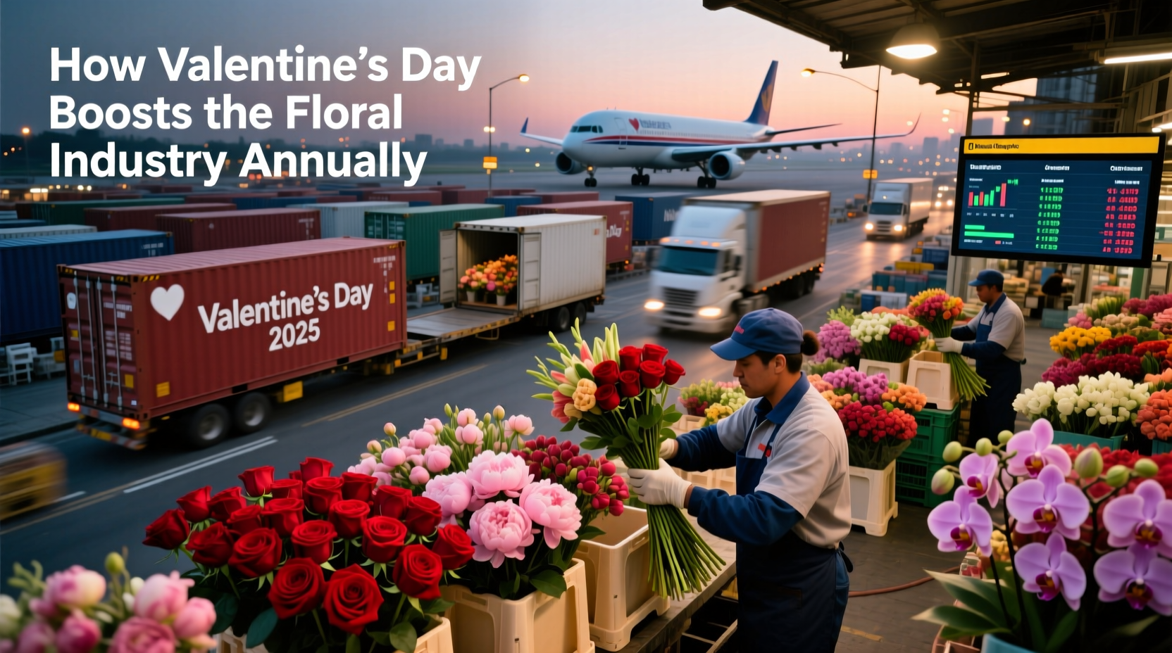 how does valentines day impact the floral industry