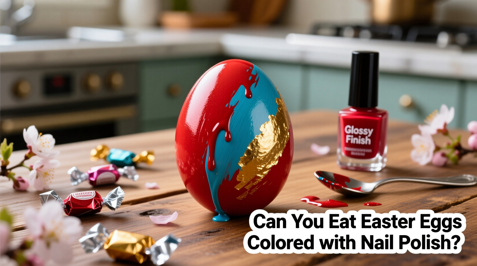 can you eat easter eggs colored with nail polish