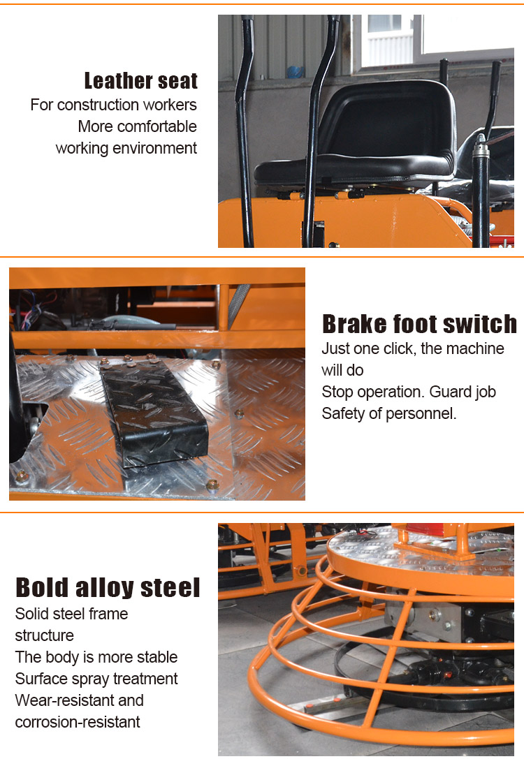 High Quality Remote Control Concrete Cement Mortar Stick Trowel Smoothing Machine Gasoline Road Polishing Machine