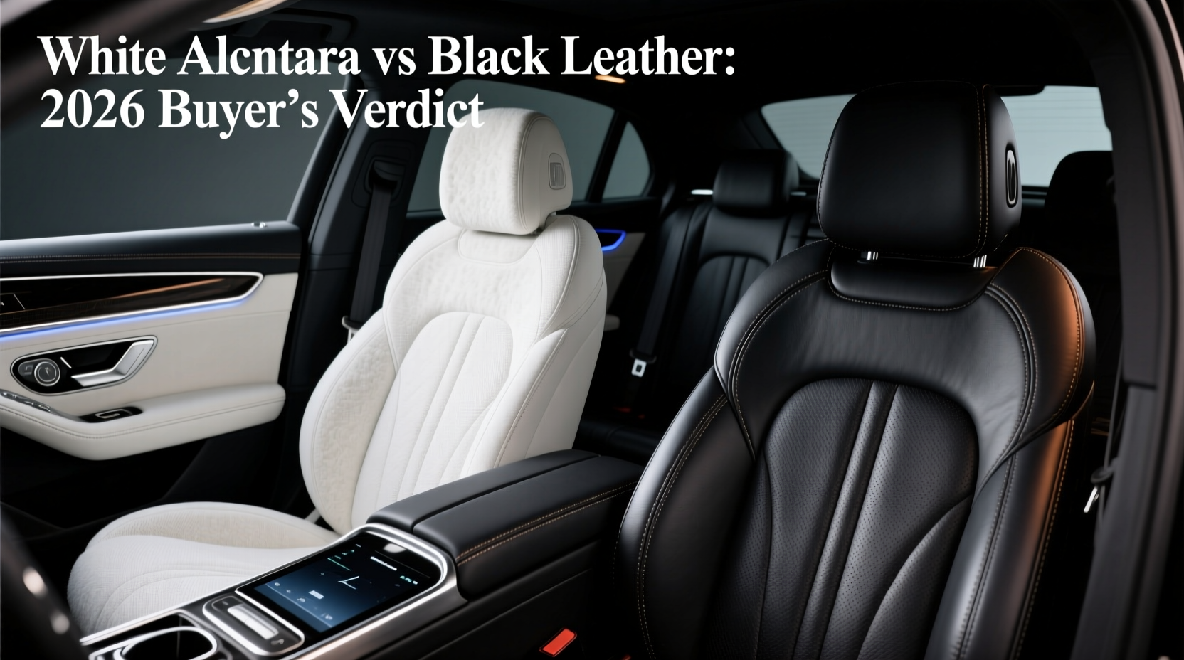 white alcantara vs black leather 2026