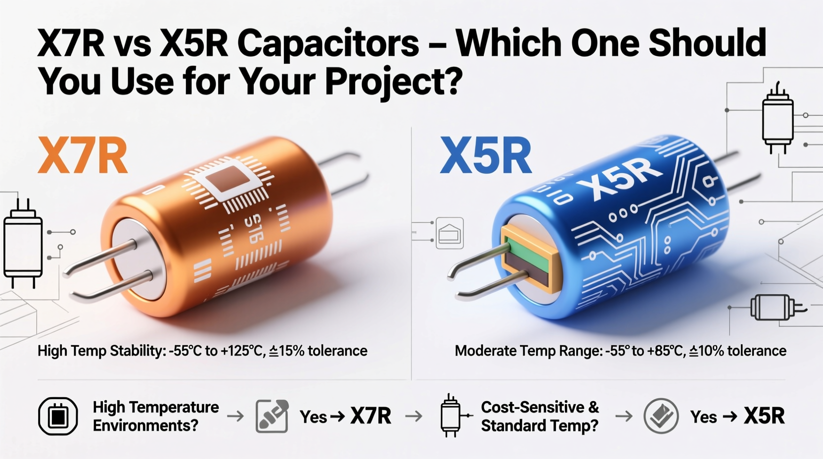 x7r vs x5r capacitors which one should you really use for your project