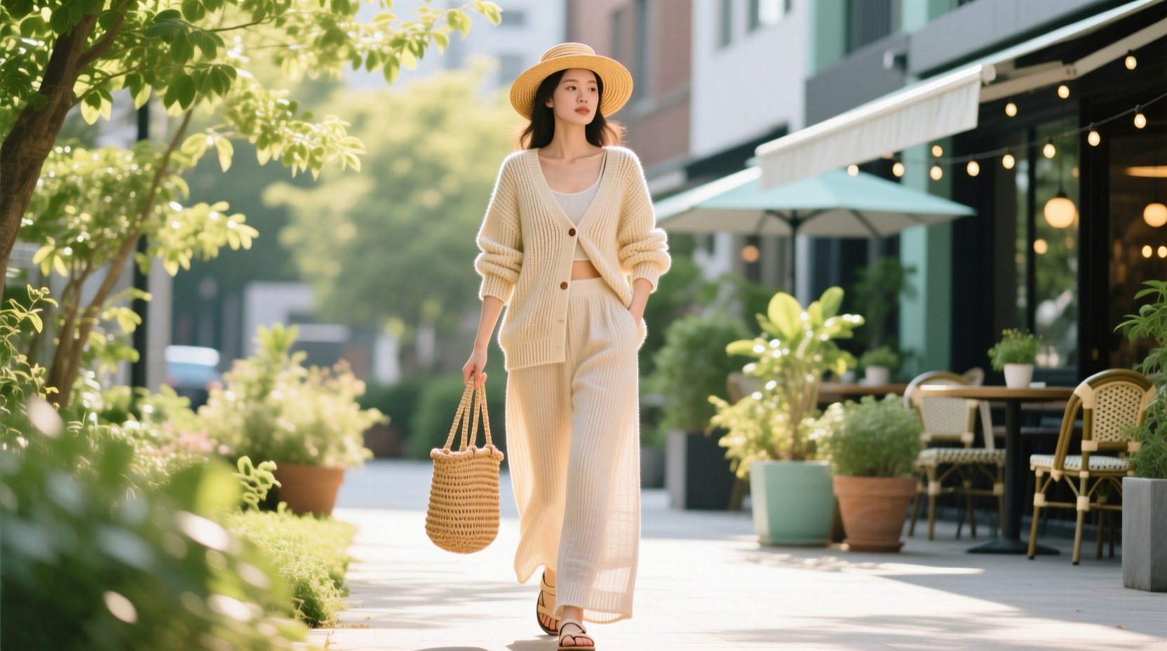 effortless ways to style and transition your knitted set from spring to summer