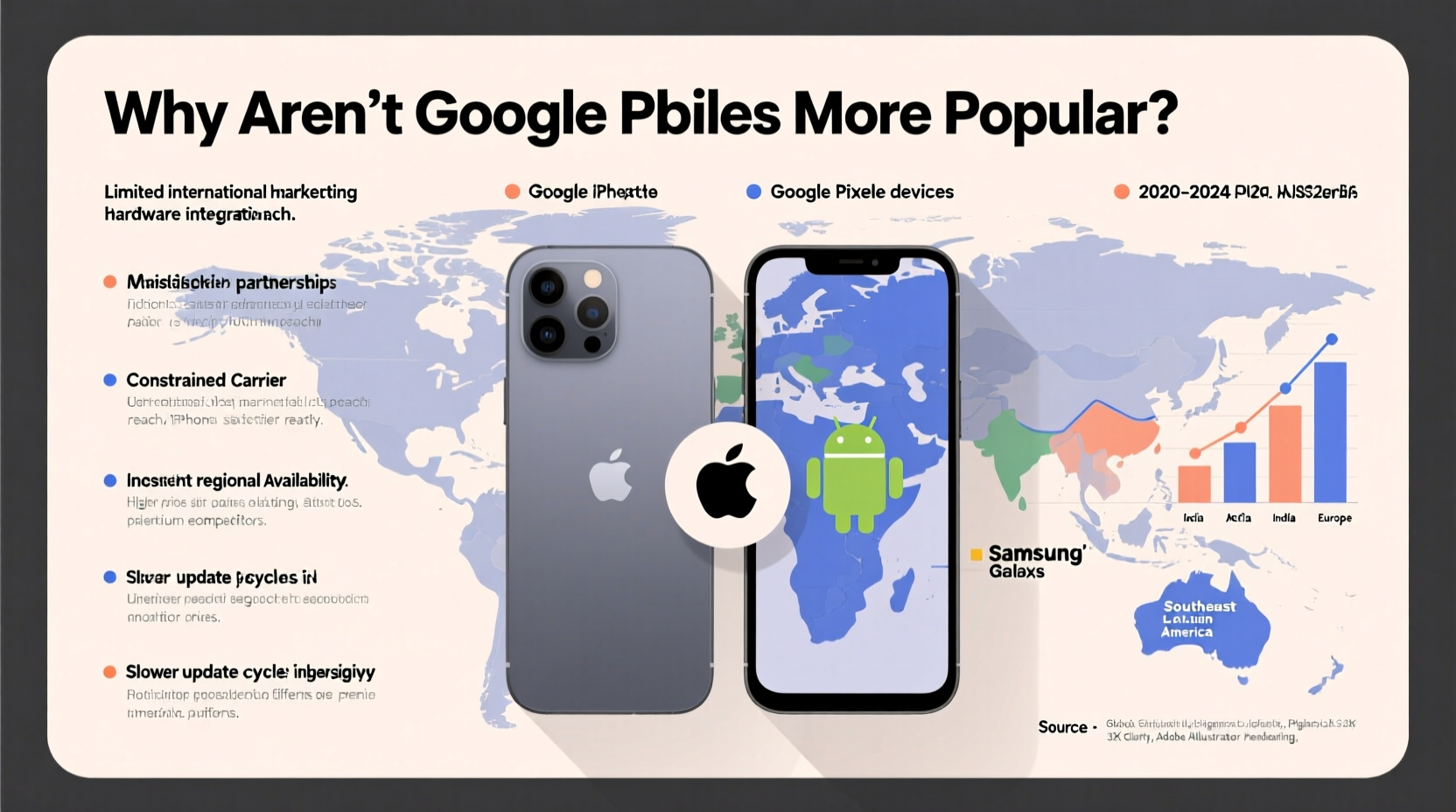 why arent google pixels more popular globally reasons analysis