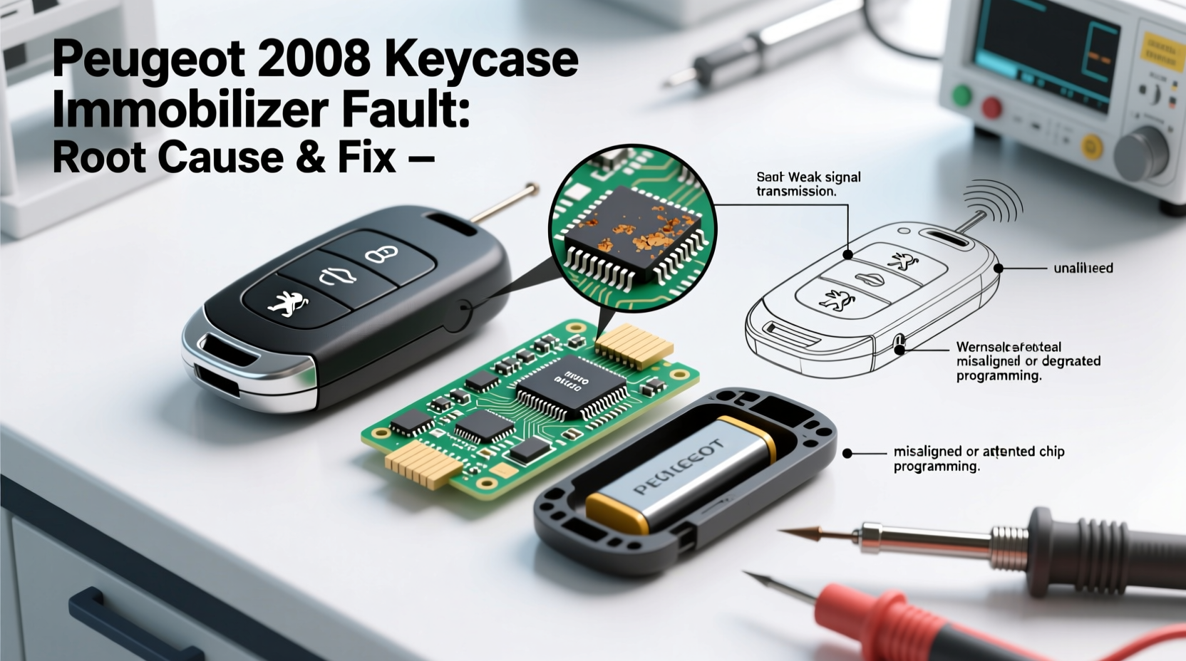 peugeot 2008 keycase immobilizer fault
