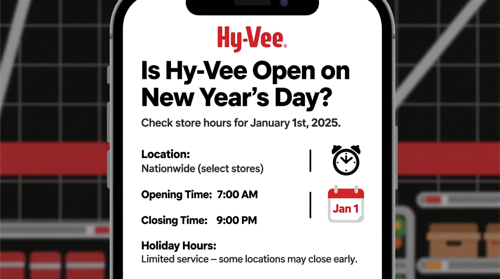 is hyvee open on new years day