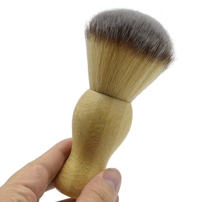 Wood handle Beard Brush Wooden Handle Shaving Brush for Salon Home Travel Use Facial Beard Cleaning Shaving Brush
