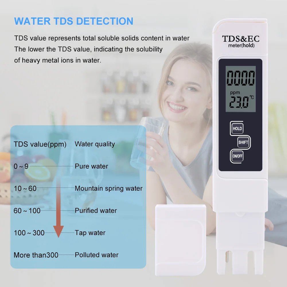 TDS ɷ  µ ˻  3 In1      TDS & ɷ ˻ 0-5000ppm