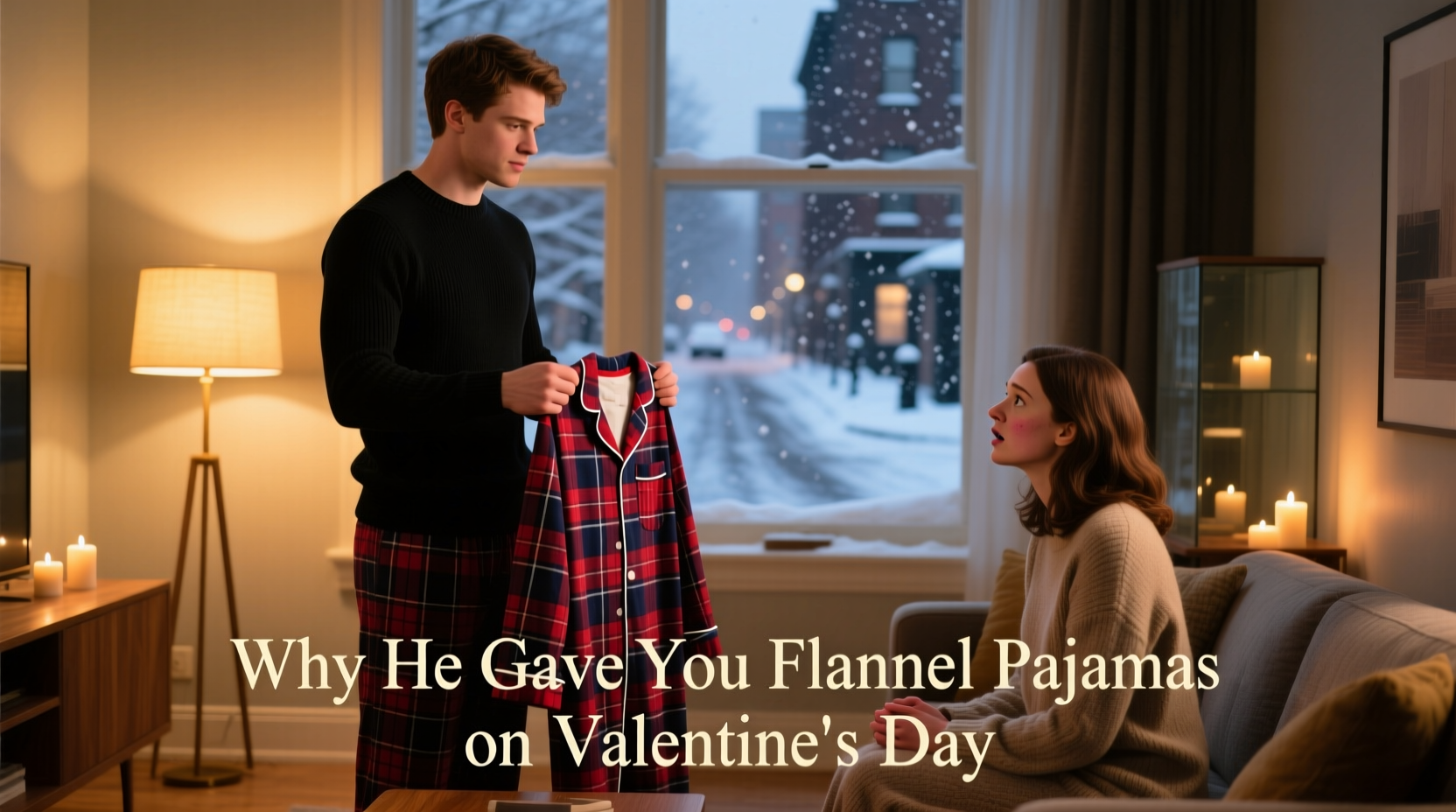 why would he give me flannel pajamas on valentines day