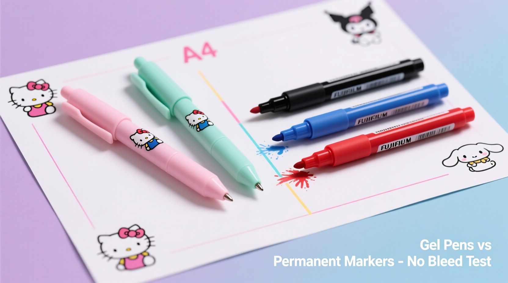 Sanrio Gel Pens Vs Permanent Markers Which One Wont Bleed Through My Paper