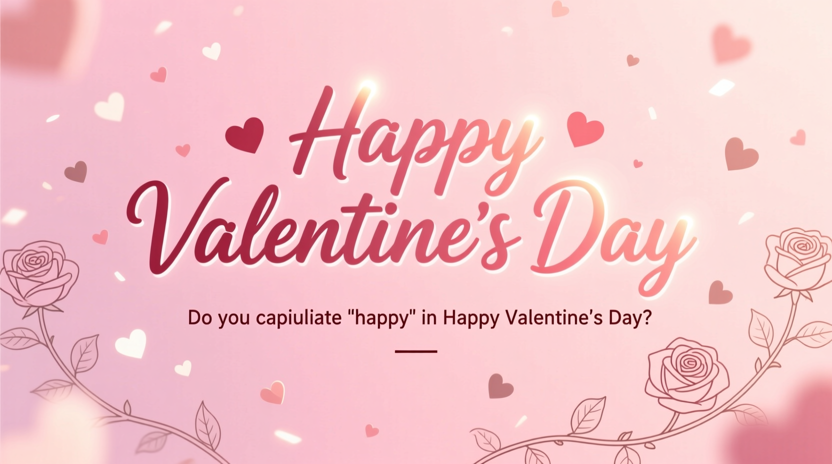 do you capitalize happy in happy valentines day
