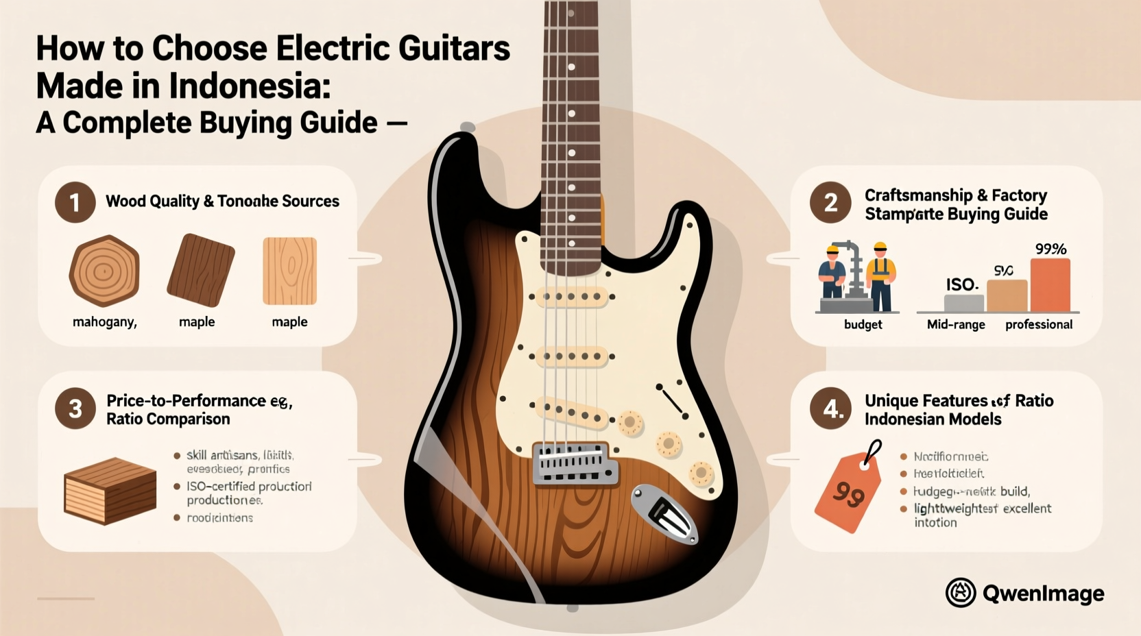 electric guitars made in indonesia