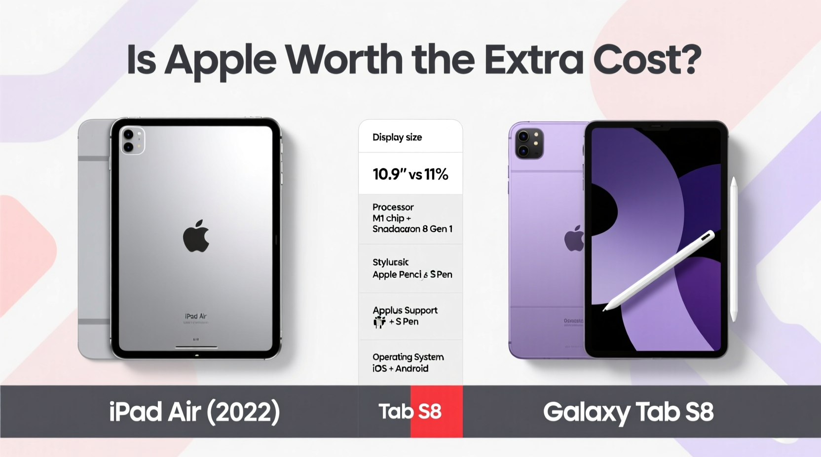 ipad air 2022 vs galaxy tab s8 is apple really worth the extra cost
