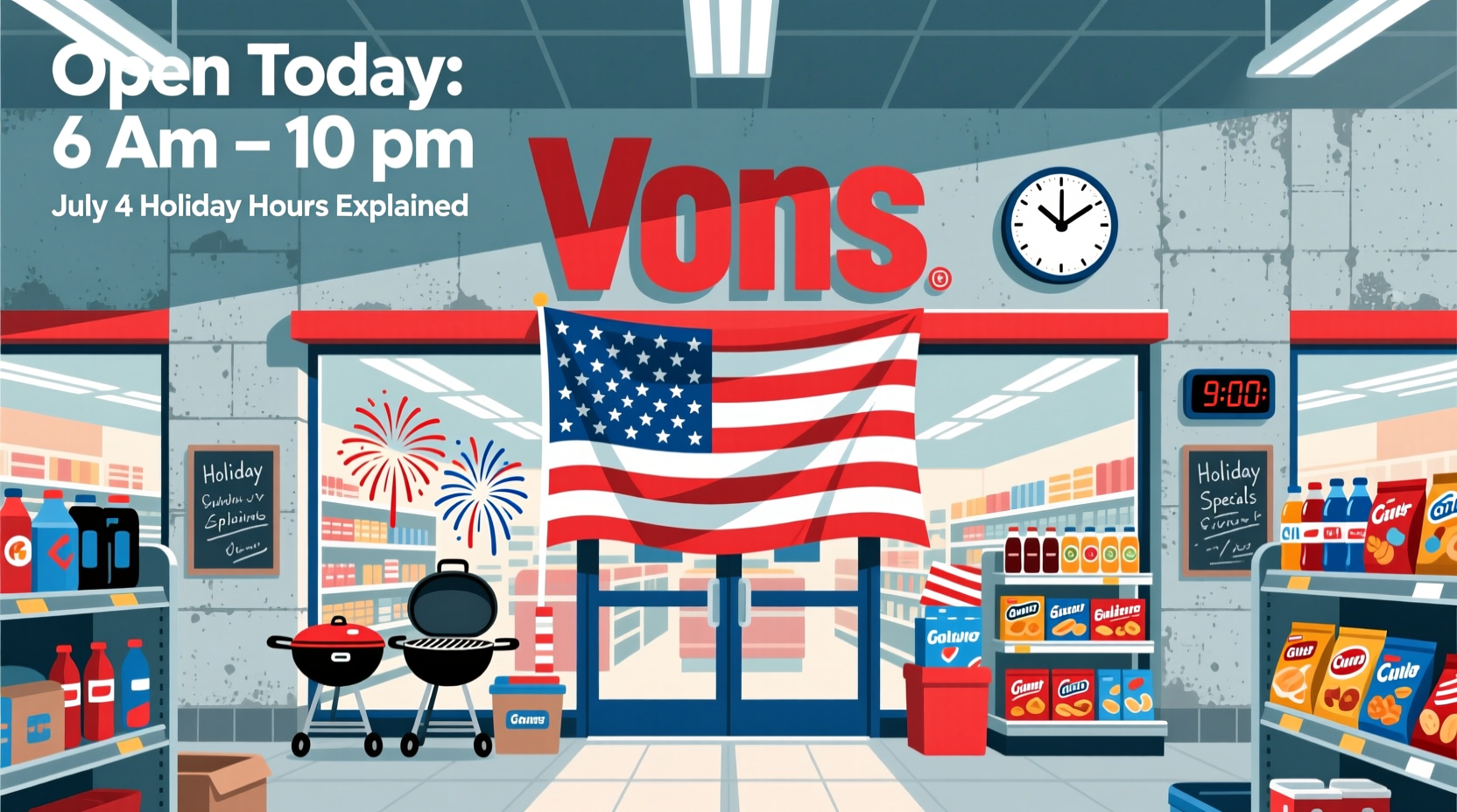 is vons open on july 4