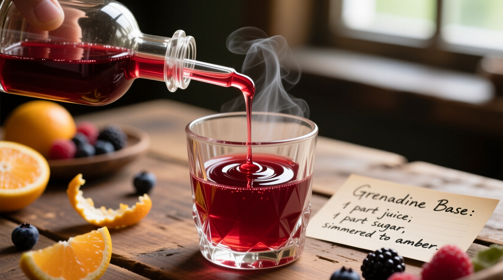 make a grenadine like syrup from almost any fruit juice