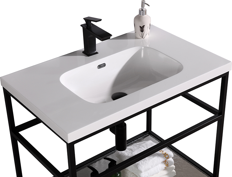 Wholesale wall mounted contemporary basin unit metal bathroom vanity