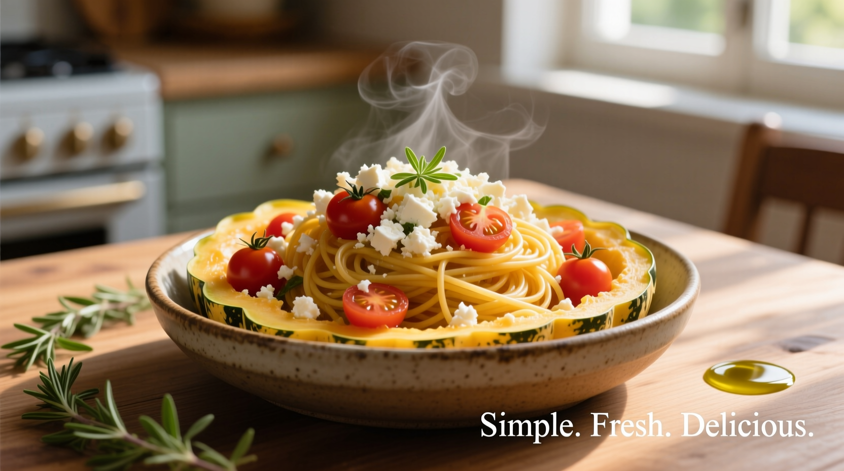 Perfect Spaghetti Squash with Feta & Tomato Recipe