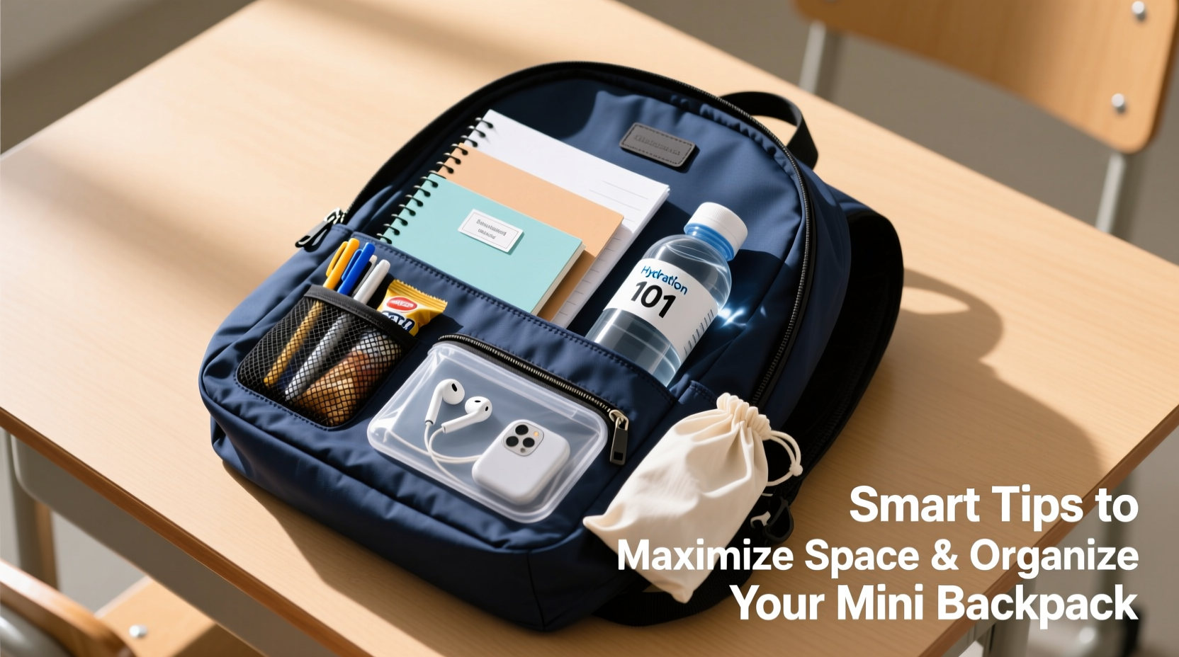 smart tips to maximize space and organize your mini backpack for school