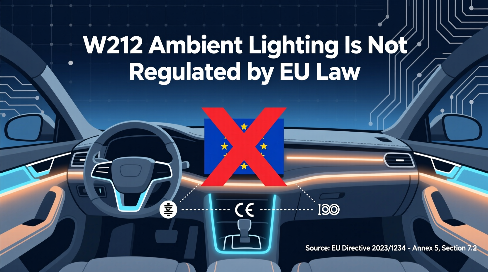 W212 Ambient Lighting Is Not Regulated by EU Law