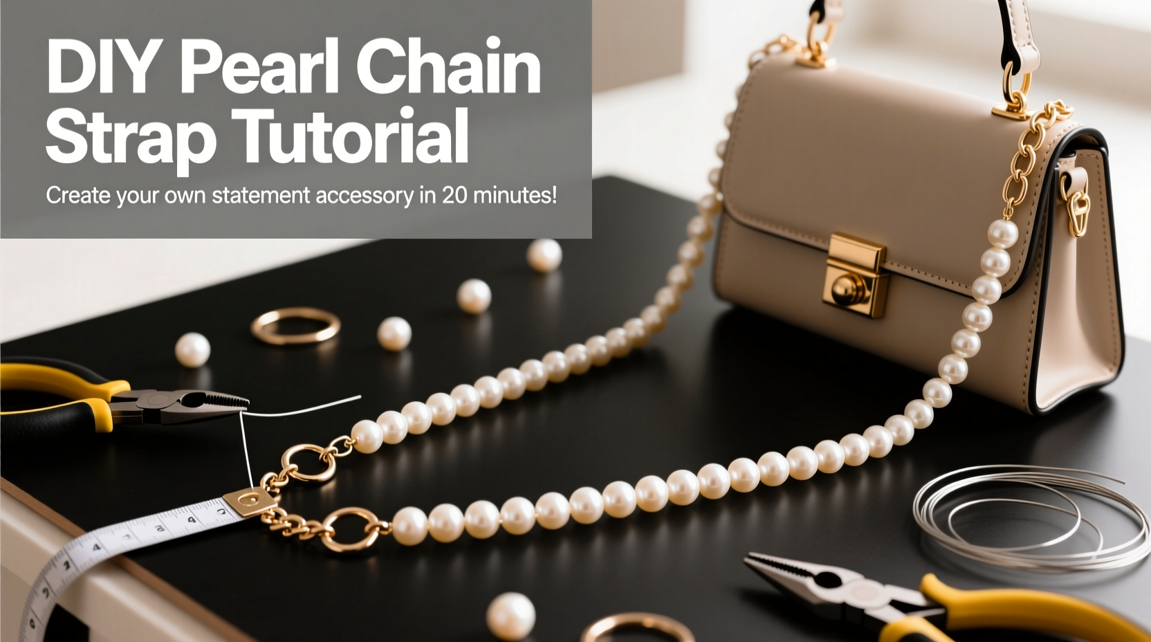 creative and durable diy pearl chain bag strap tutorial for stylish accessories