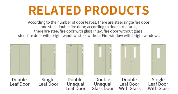8 x 4 fire proof garage doors emergency steel fire rated door in guangdong