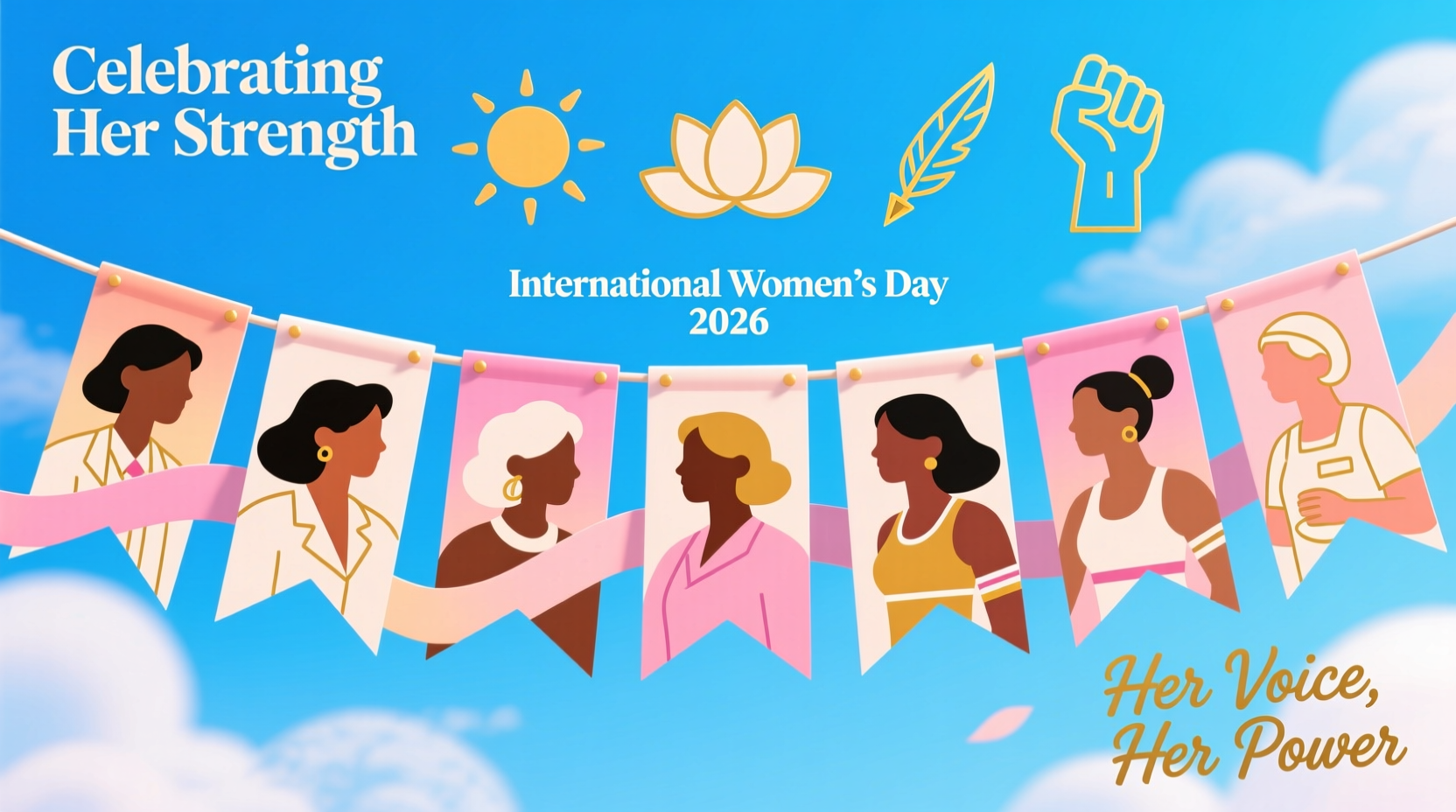 international womens day bunting