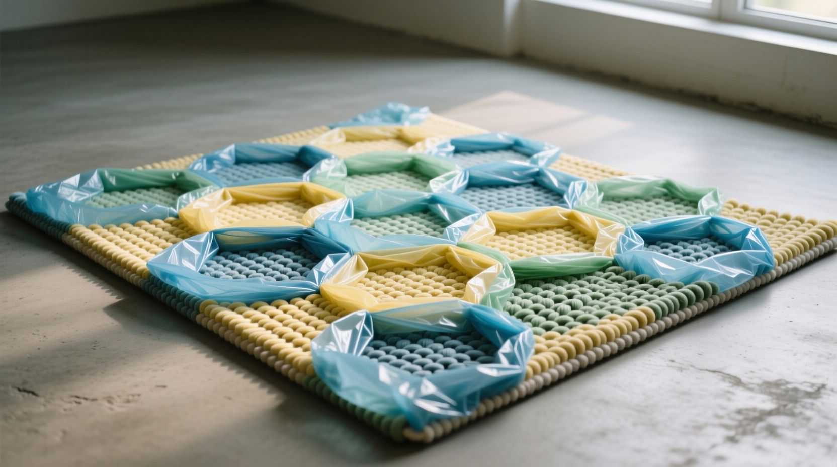make an actual usable rug out of plastic bags