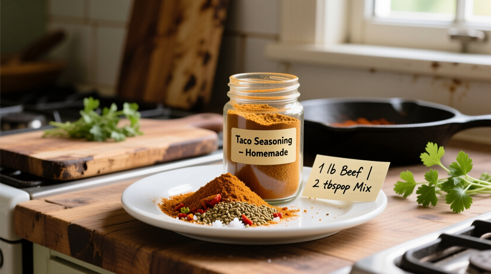 homemade taco seasoning for 1 lb ground beef