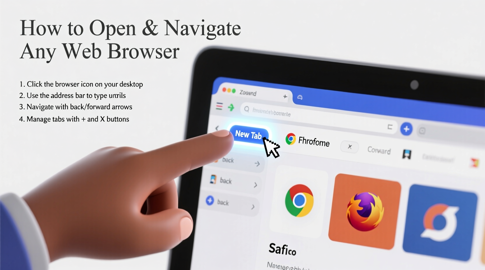 step by step guide how to open and navigate any web browser with ease
