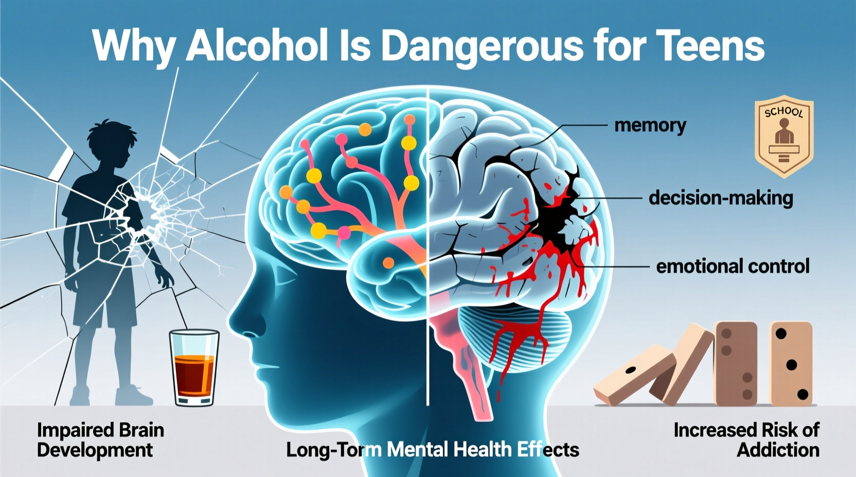 why is alcohol bad for teens effects risks explained