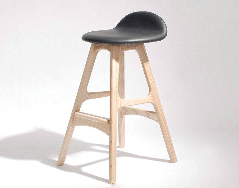 Scandinavian upholstery Erik wooden counter stools