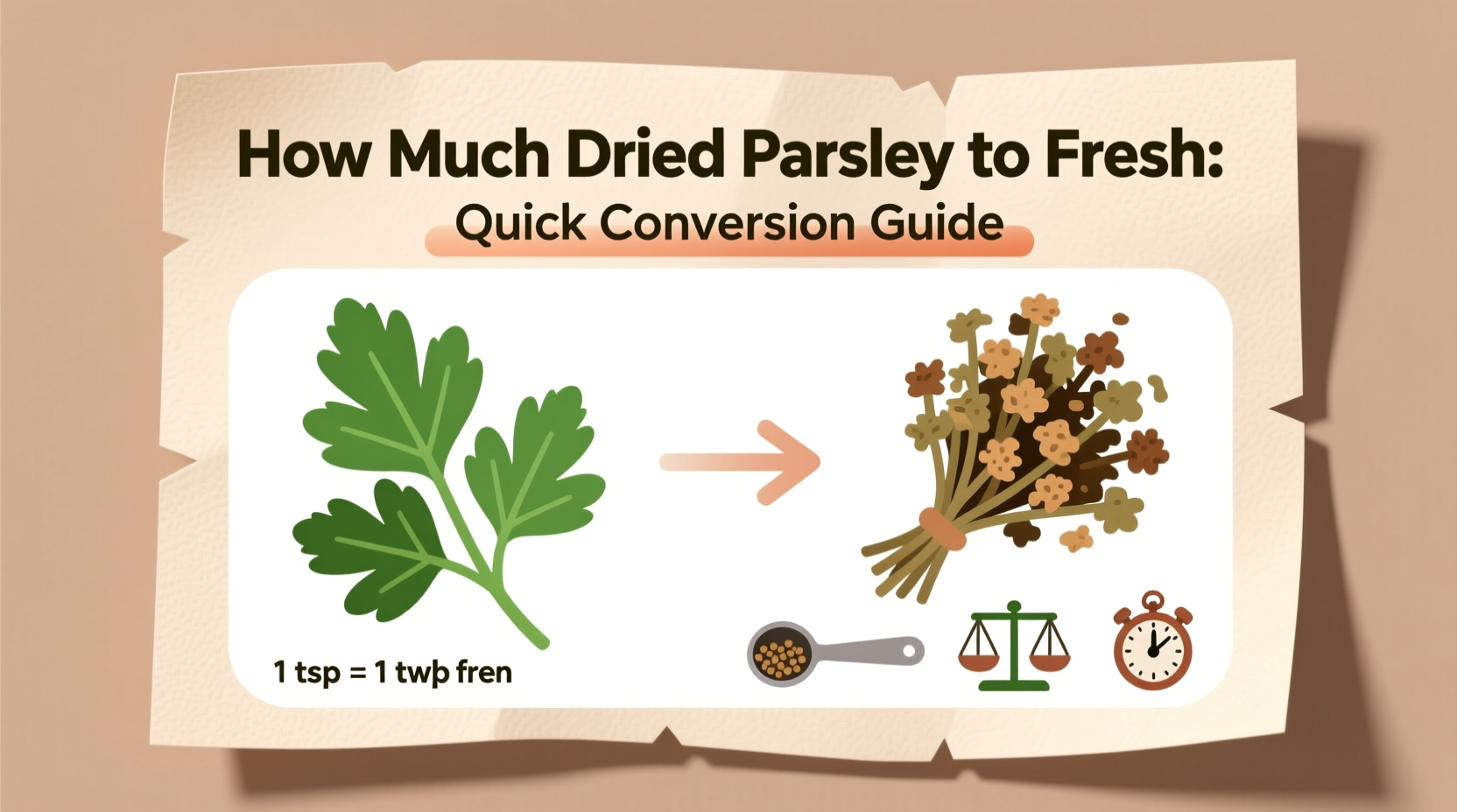 how much dried parsley to fresh