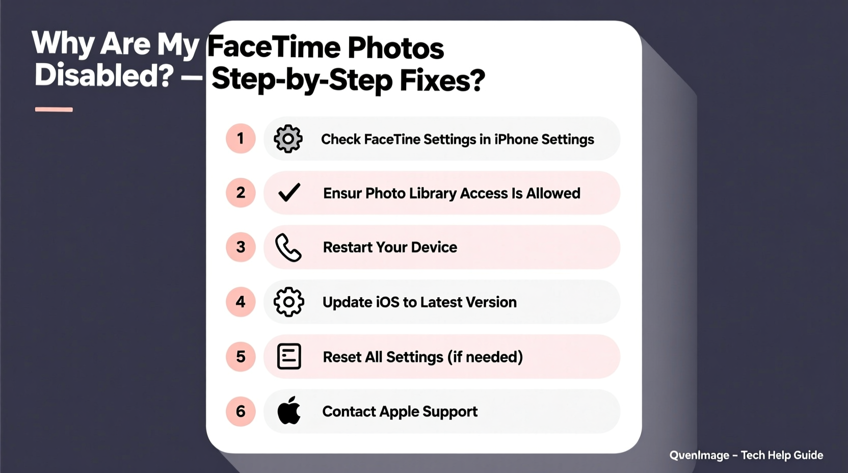 why are my facetime photos disabled troubleshooting fixes